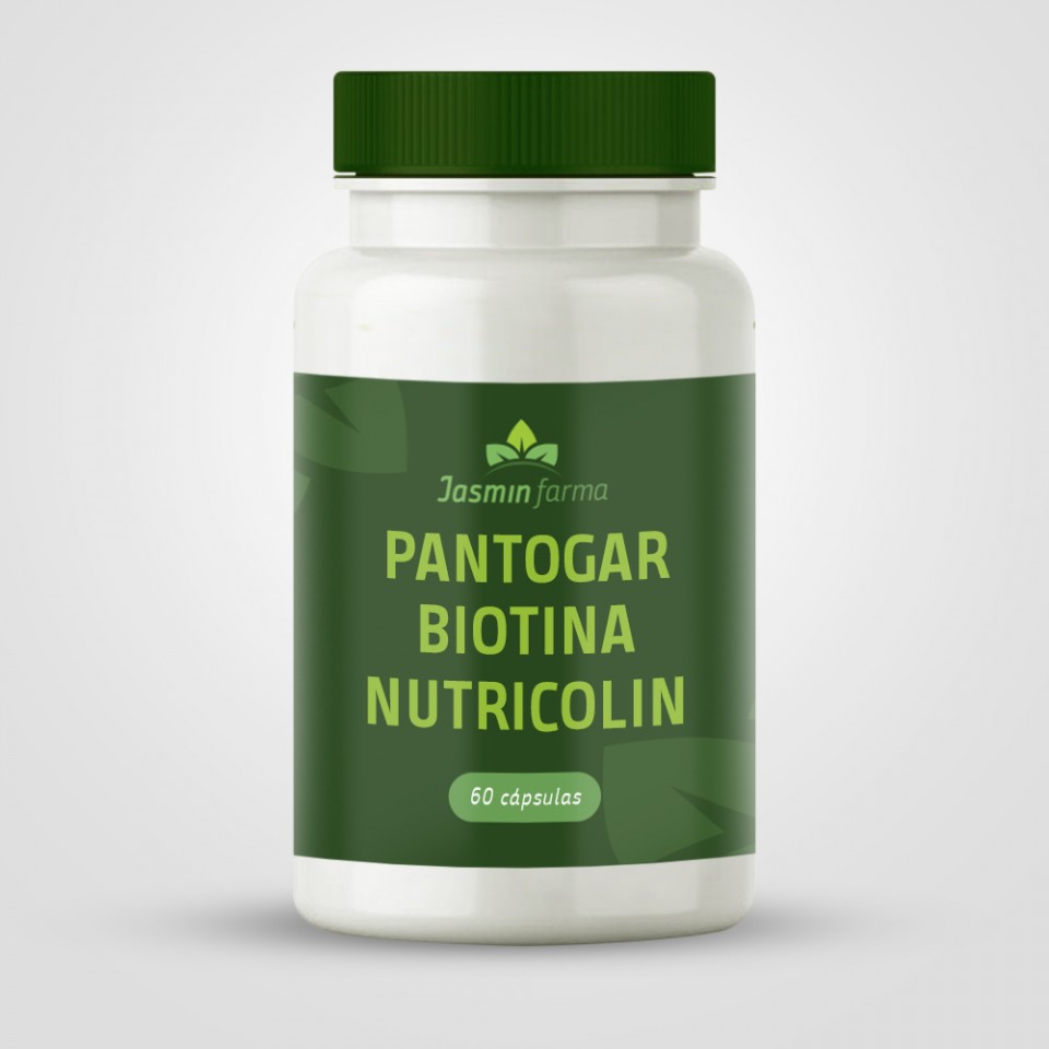Pantogar + Biotina + Nutricolin - 60 cápsulas | Jasmin Farma